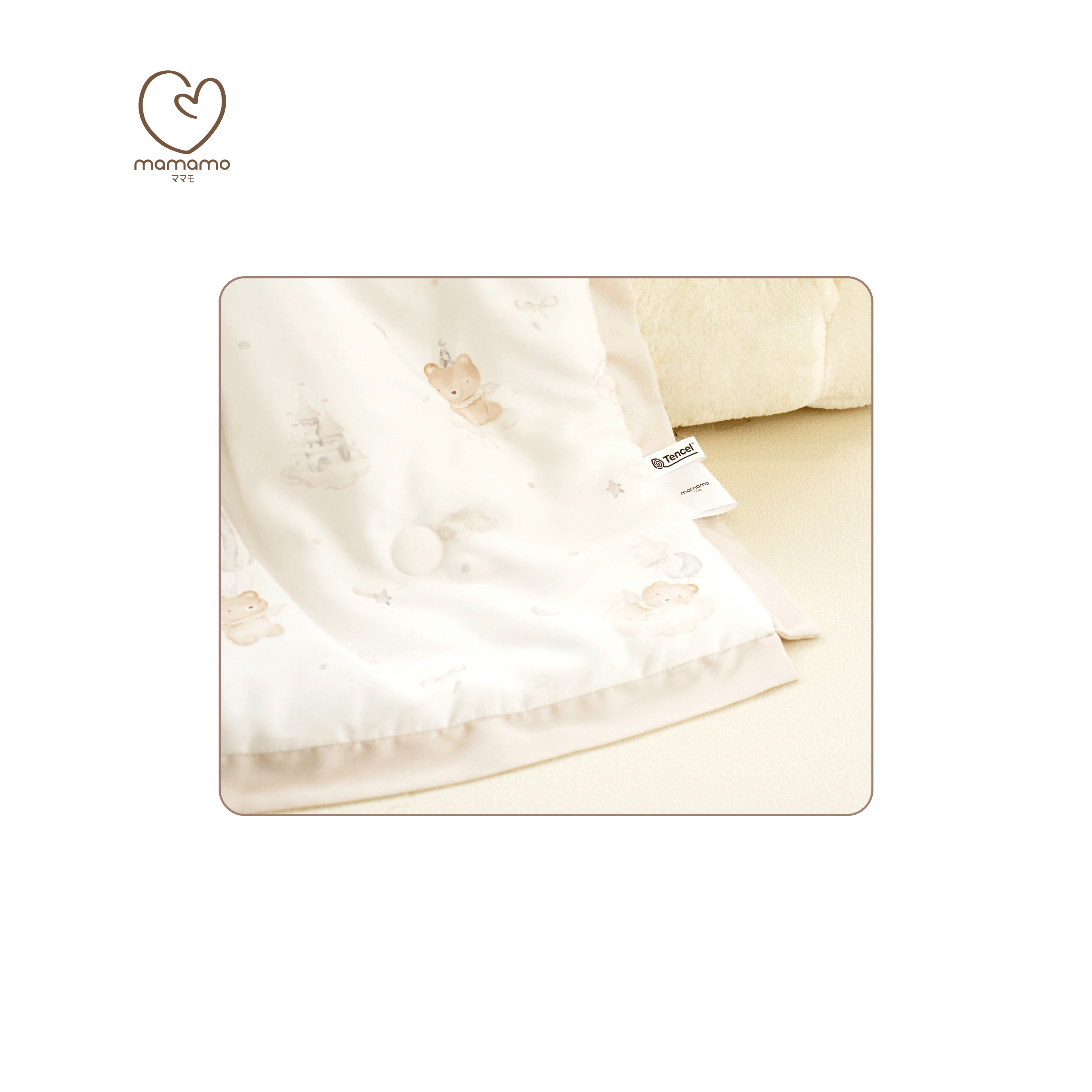 ผ้าห่ม MAMAMO ผ้า TENCEL ลาย TWINKLE TEDDY ขนาด 90X110 CM. เกรดพรีเมียม ผ้านุ่มสบาย หายใจผ่านได้ พร้อมส่ง_6